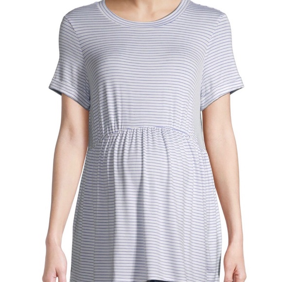 Time and Tru Womens Striped Maternity Smock Top Size XXL 20 New - Picture 3 of 6